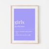 Definition of Girls - Wall Art for Girl's Room (Digital Download) - Image 4