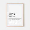 Definition of Girls - Wall Art for Girl's Room (Digital Download) - Image 3