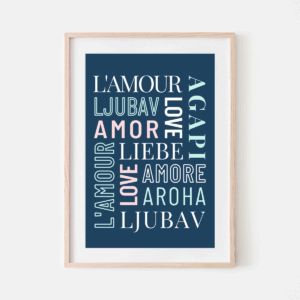 “Love” in Different Languages | Printable Wall Art for Girls’ Rooms