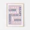 Love - Digital Wall Art (Dusty Pink)