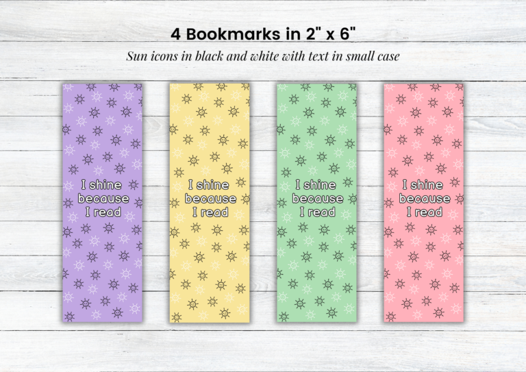 Printable Bookmarks to Inspire your Daughter to Read - Little Girl Shining
