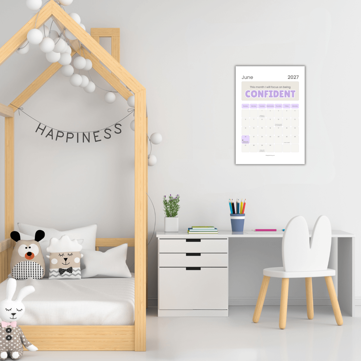 Printable 2027 Calendar for Girls | Confidence-Building & Inspirational Kids Calendar - Image 10
