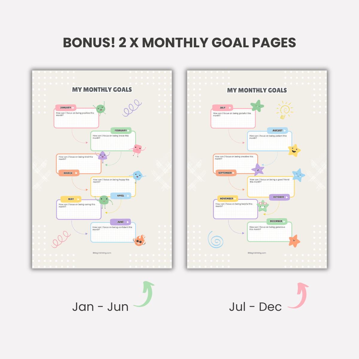 Printable 2027 Calendar for Girls | Confidence-Building & Inspirational Kids Calendar - Image 7