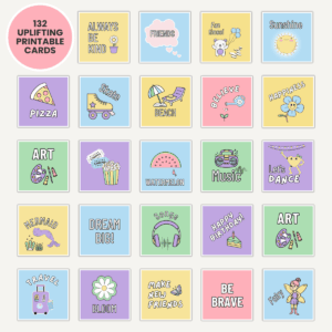 Scrapbook and Vision Board Printable Cards for Little Girls