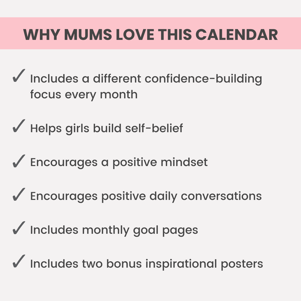 Printable 2027 Calendar for Girls | Confidence-Building & Inspirational Kids Calendar - Image 3