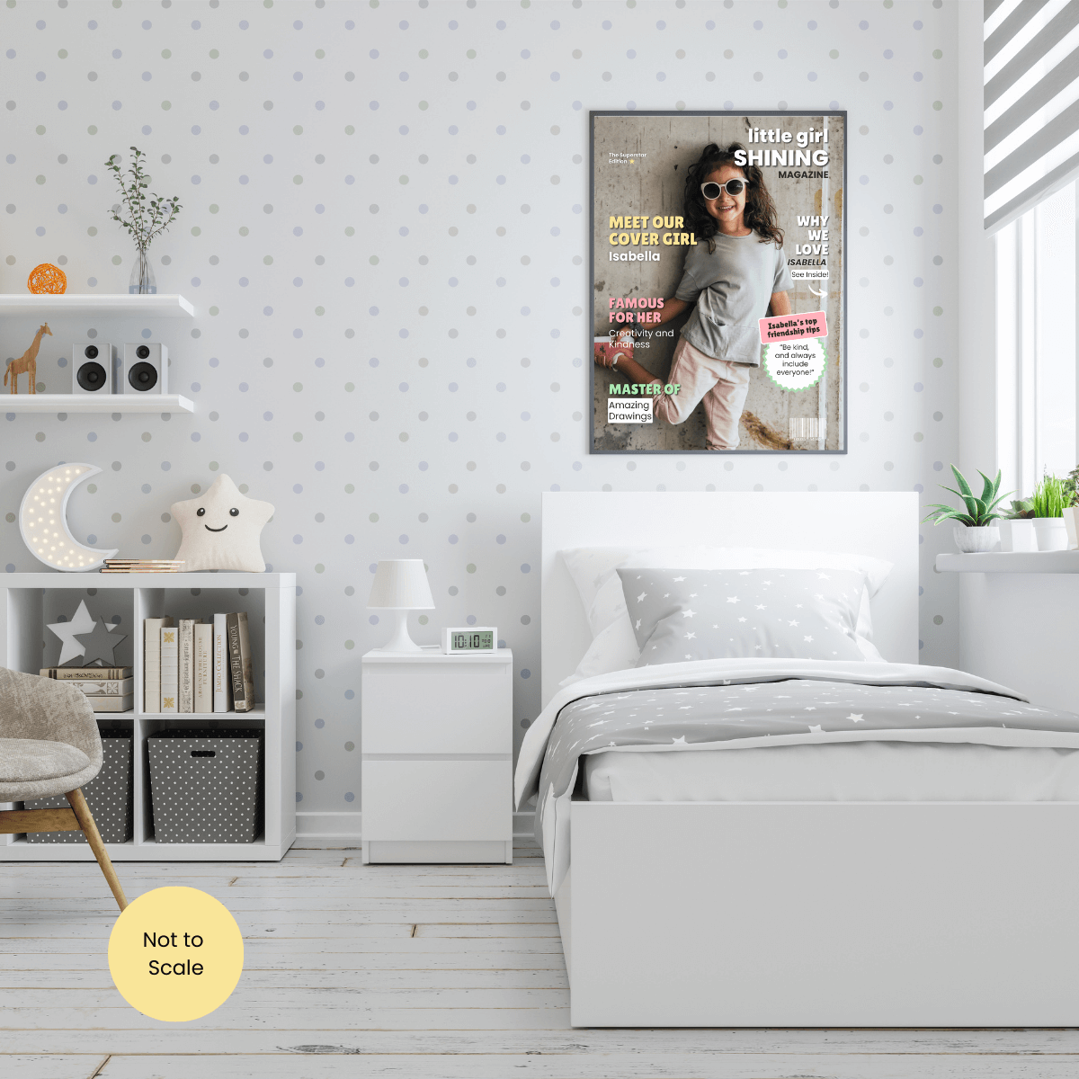 Customisable magazine cover poster for girls – confidence boosting printable