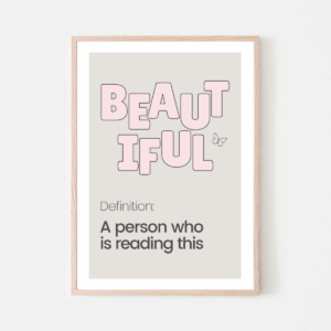 Beautiful Definition Printable Wall Art – Inspiring Decor for Girl’s Bedroom