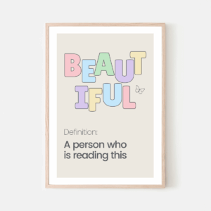 Beautiful Definition - Colourful Wall Art for Girl’s Bedroom