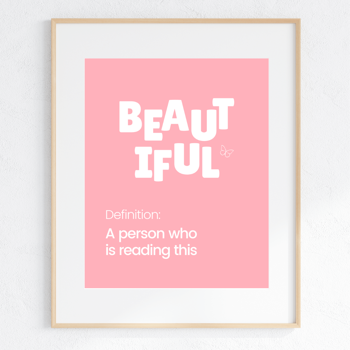Beautiful definition wall art for girls – confidence boosting printable