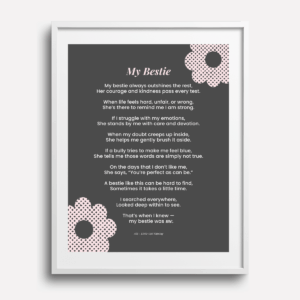 My Bestie – Confidence Poem Wall Art for Girls (Printable 16x20")